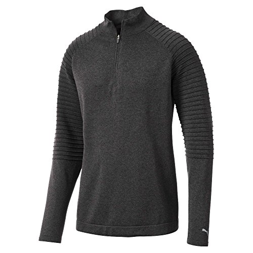 Puma Golf Men's 2018 Evoknit 1/4 Zip Popover, Large, Puma Black