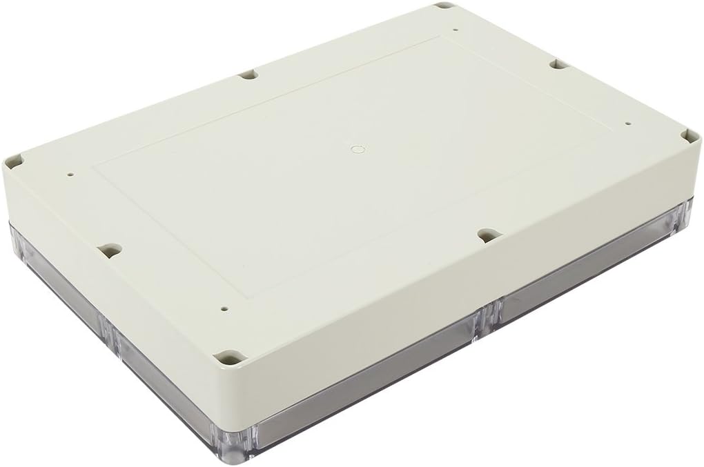 uxcell 15"x10.2"x2.8"(380mmx260mmx70mm) ABS Junction Box Universal Project Enclosure w PC Transparent Cover