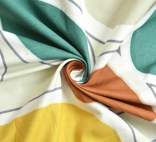 Image of KAWI Elastic Fitted Bedsheets (60 inchx78 inch) Queen Size Glace Cotton for Double Bed with All Around Elastic, 2 Large Pillow Cover, 200TC - Candy Print Multi Color