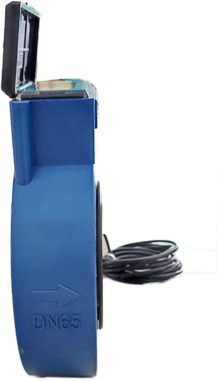 Side view of the BUUBO Ultrasonic Water Flow Meter showing DN65 marking and flow arrow