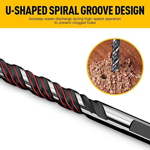 Huhao 5Pcs Concrete Drill Bit Set Masonry Drill Bit Set Professional Carbide Drill Bits Extension Drill Bit Set 1/4 Inch（6Mm）For Glass, Tile, Plastic, Wood, Concrete, Cement, Metal #TOP3