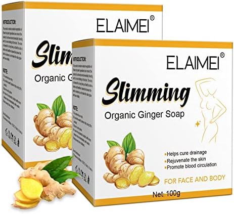 REVIGLAM Ginger Bar Soap, Vegan Slimming Ginger Bath Soap, Effective Weight Loss and Body Deep Clean Ginger Soap (2)
