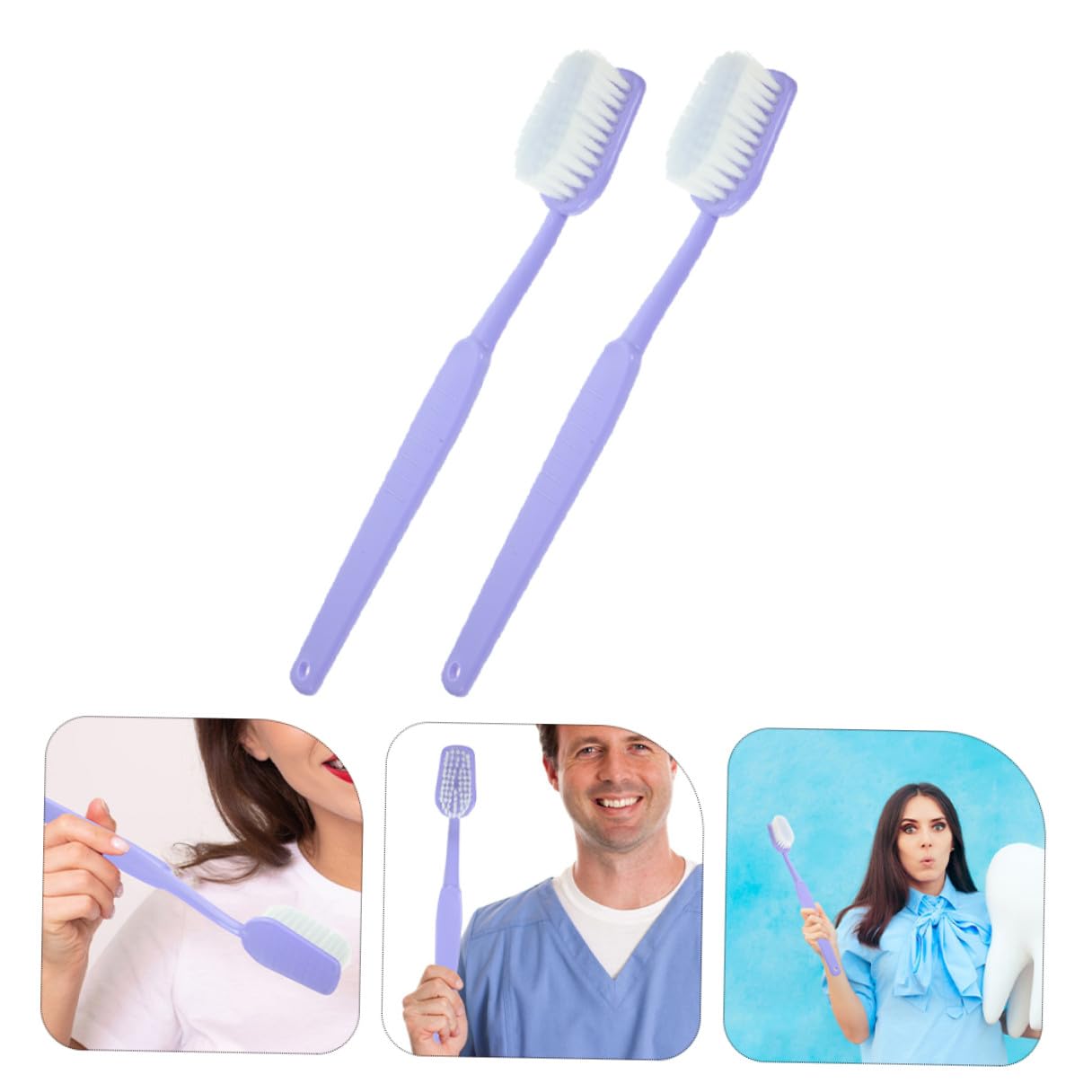2 Stück Riesige Zahnbürsten Party Requisiten aus Robustem Material in Lavendel für Hochzeiten Geburtstage und Halloween Fotobox