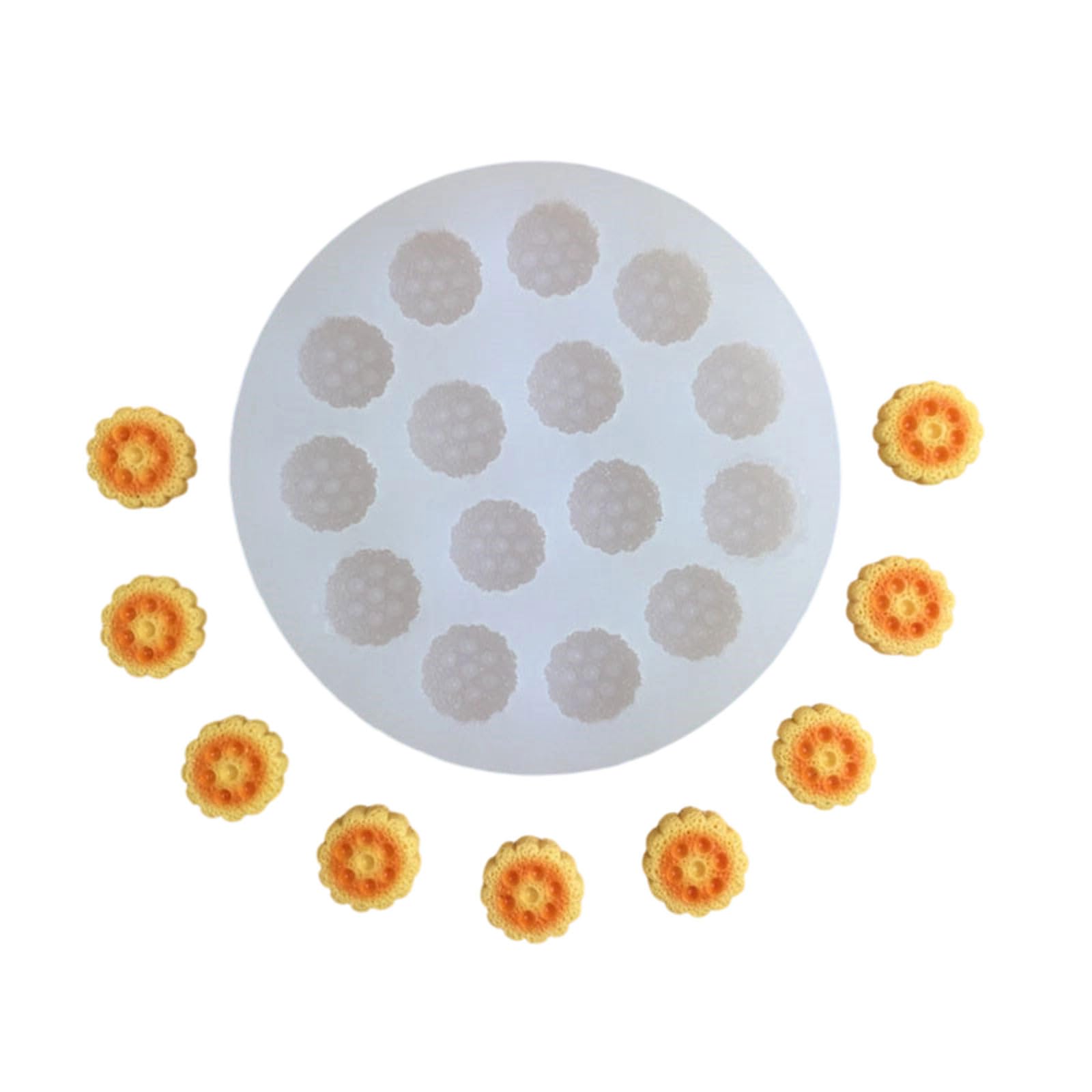 HZBB Silicone Biscuit Molds for Homemades Cookie and Projects Simulated Food Toy Baking Tool Food Grade Elastomer Cast