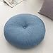 EN AyuL Coussin de chaise rond, doux et épais de 10 cm - Pour maison, sol, tatami, salon, terrasse - 50 x 50 cm, bleu A