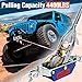 Come Along Winch - 4400 lbs/2T Pulling Capacity,12ft Steel Cable,2 Hooks,Dual Gear Power Puller,Automotive Hoist Cable Puller for Vehicle Rescue,Construction,Farm，Cable Winch Puller with Free Gloves
