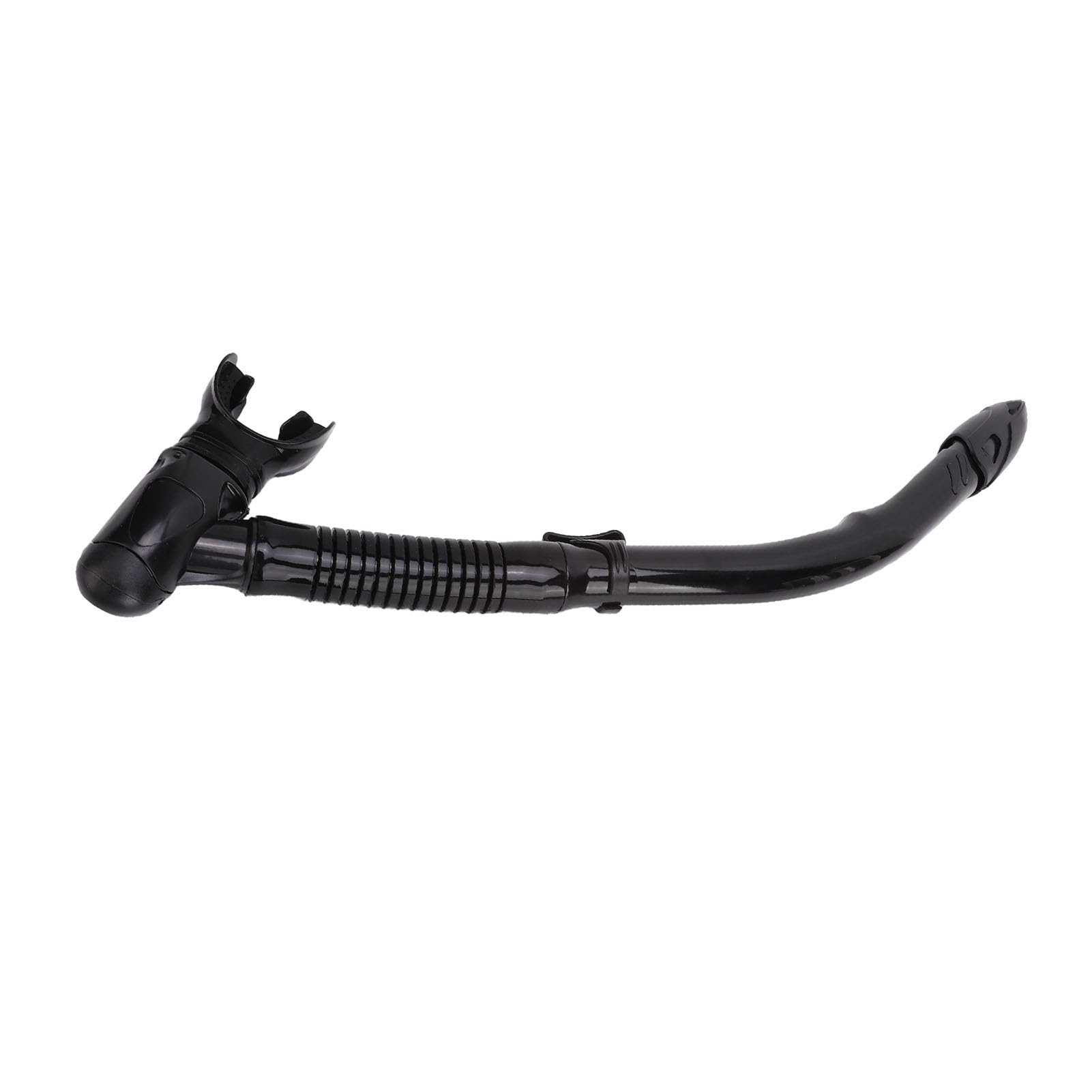 Tubo de Respiración de Buceo Semiseco de Silicona ABS con Válvula de Exhalación para Natación y Snorkel