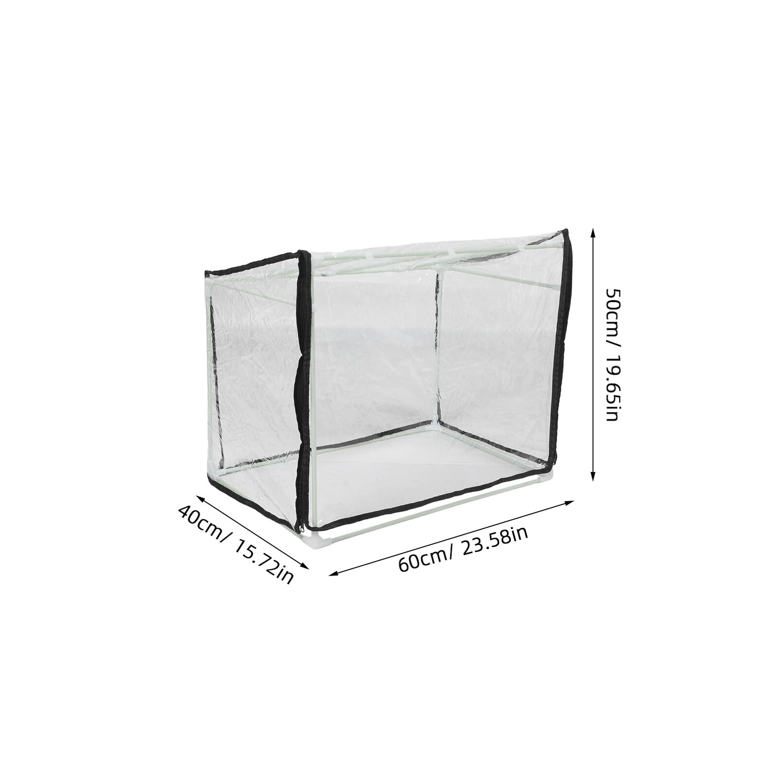 SEWACC Tragbares Kleiner Gewächshaus 60x40x40cm aus PVC und Faserrohr