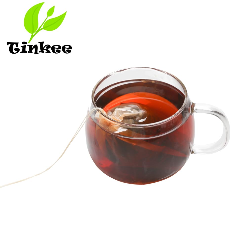 Bolsas de filtro de té, material seguro y natural, infusor de té desechable, bolsa de té vacía con cordón para té de hojas sueltas, juego de 200 (3.15 x 3.94 pulgadas) (blanco 200)