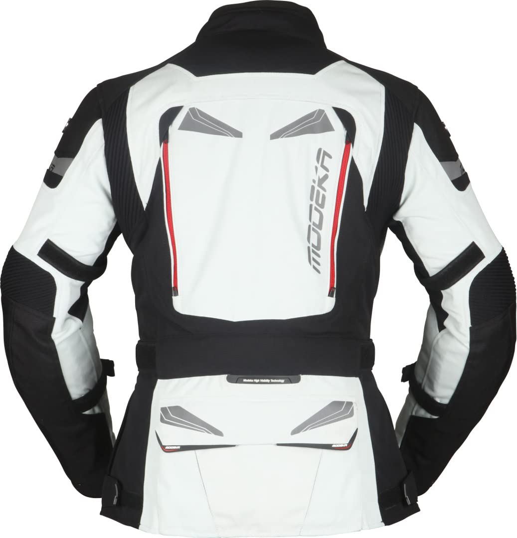 Modeka Panamericana Damska kurtka tekstylna motocyklowa, jasnoszary/czarny, 36