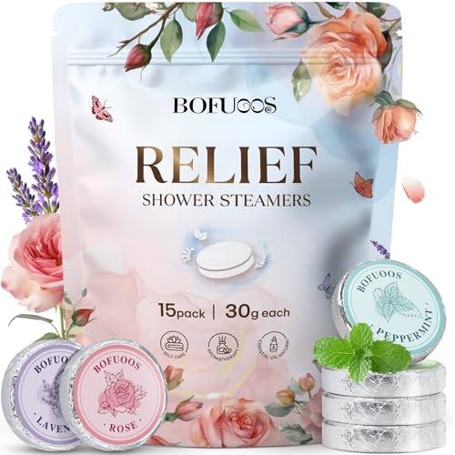 Bofuoos Geburtstagsgeschenk für Frauen, Natürlichen Inhaltsstoffen Badebomben für Stressabbau, Ostergeschenke Erwachsene, Muttertagsgeschenke für Mama (15 Stück)