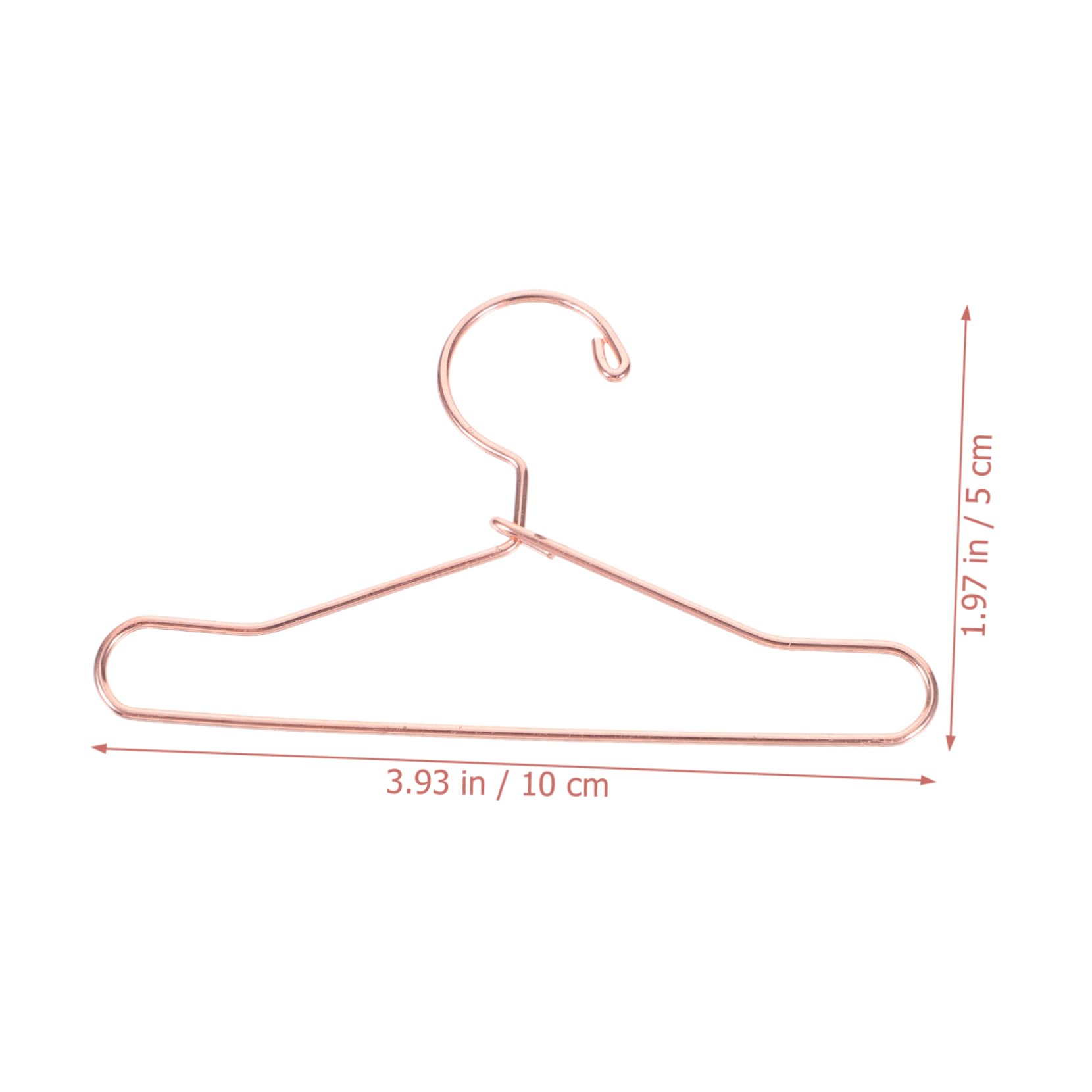 BESPORTBLE 10Pcs Mini Metal Doll Clothes Hangers Doll Dress Hangers Miniature Wardrobe and Safe Design