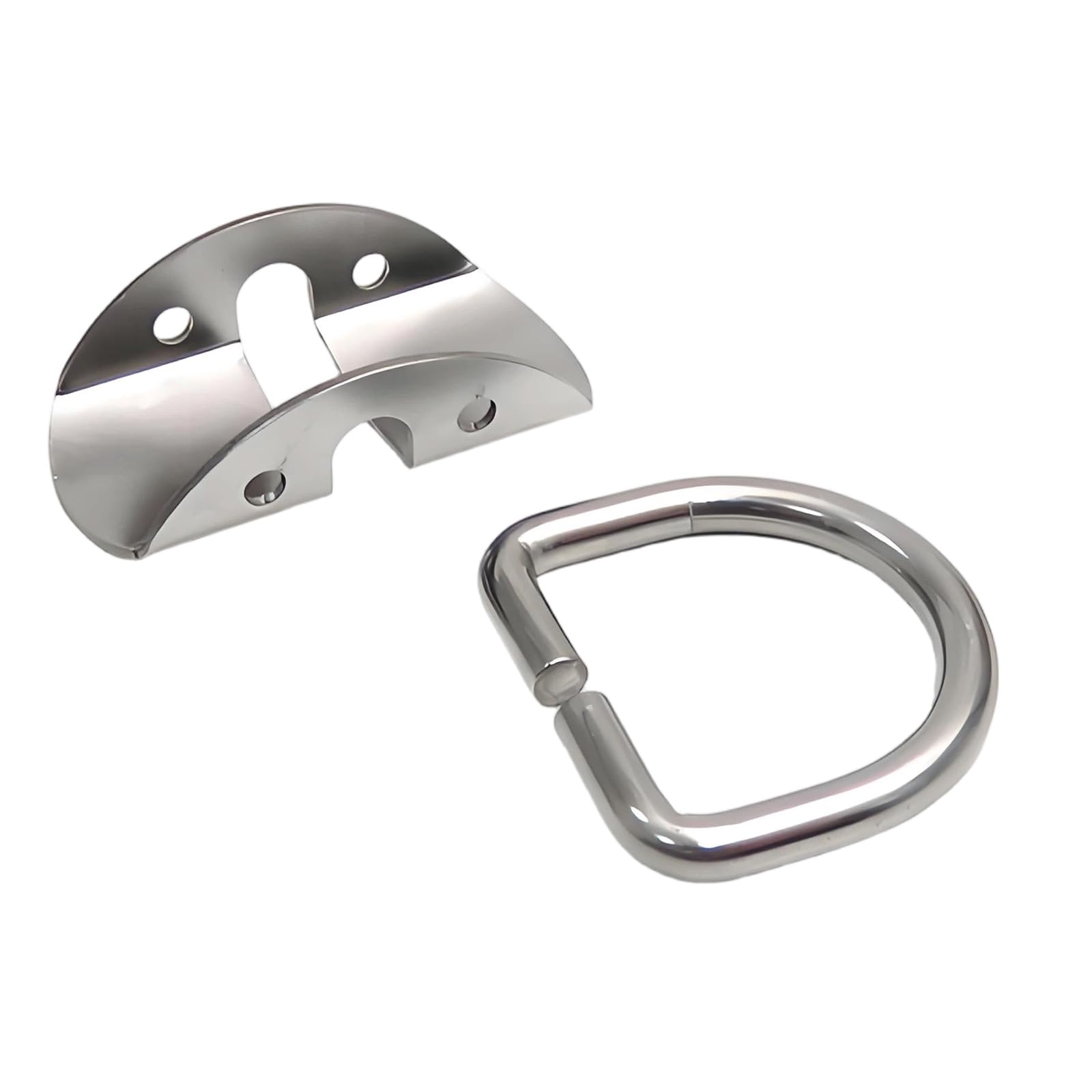 QIAOLIDA Diving Side Mount Tanks D Rings Base Stainless Steel With Rope Hole For Secure Scubas Equipment Attachment