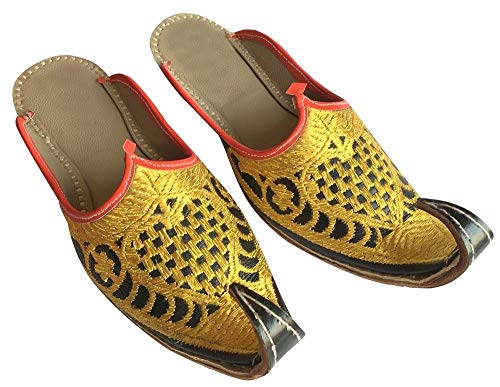 Indian Men Shoes Khussa Traditional Handmade Flipflops Leather Jutties2