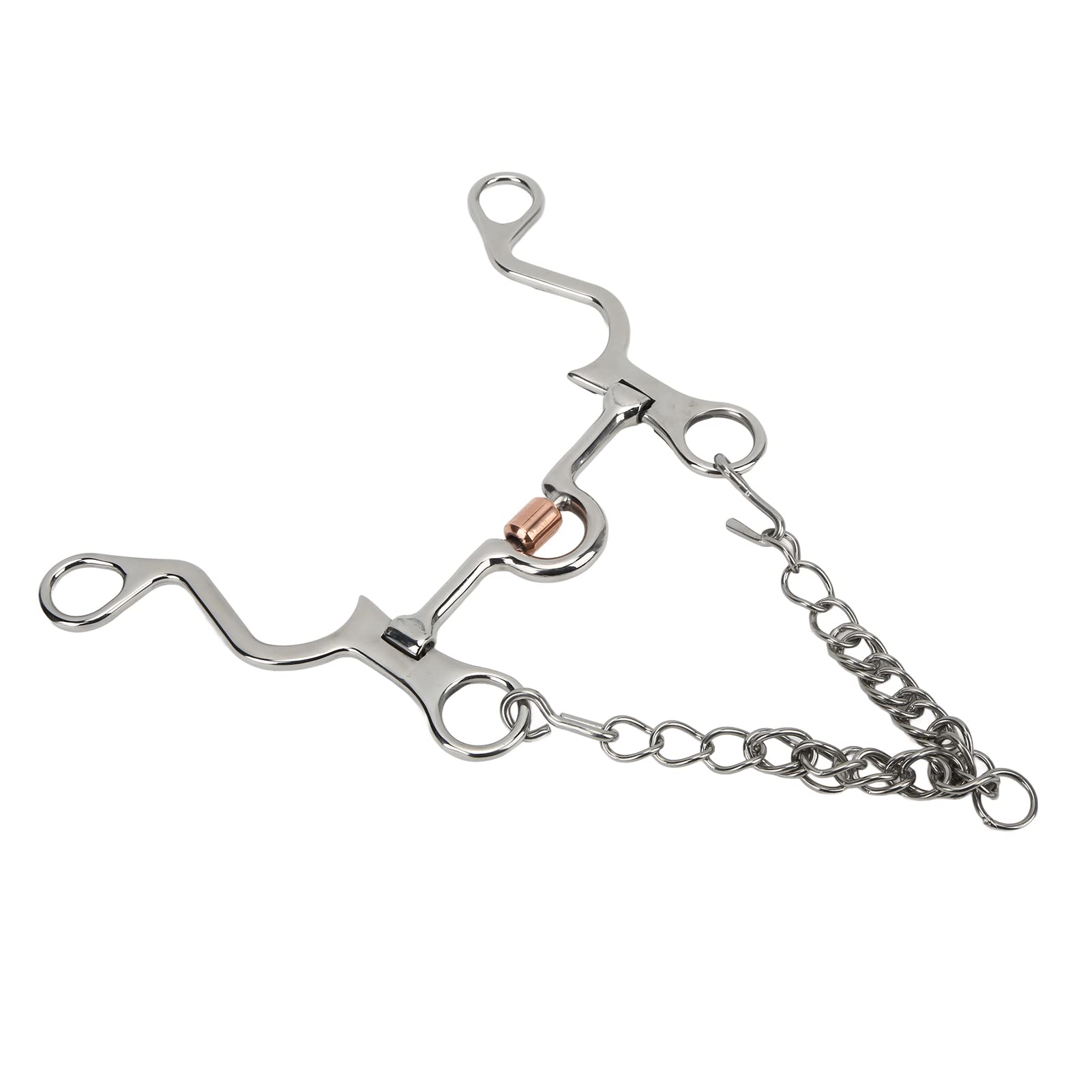 Bocado de Caballo, Bocado Pelham Articulado Mano de Obra Fina Tallado para Rendimiento Ecuestre para Montar a Caballo(120MM)