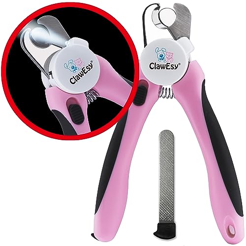 CLAWESY Dog Nail Clipper with Ultra Bright LED Light for Bloodline Stainless Steel Pet Nail Trimmer with Safety Guard - Image 3