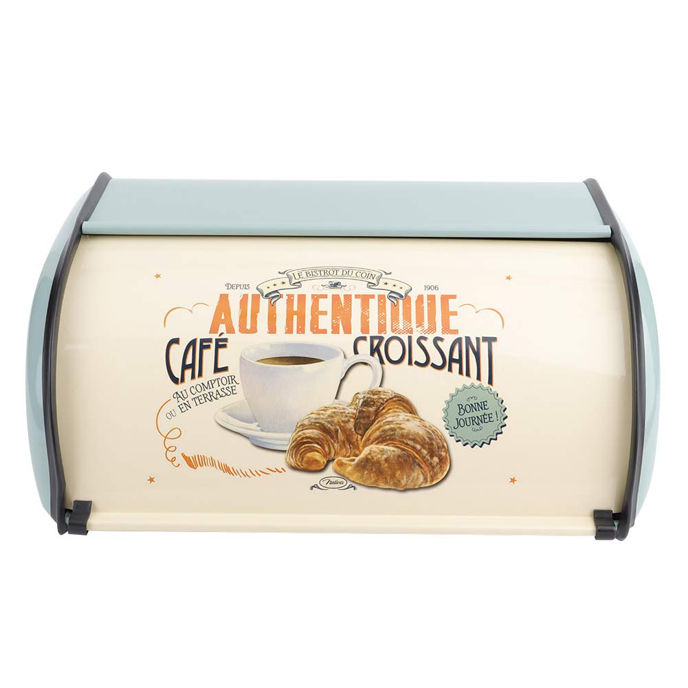 Brotkasten Brotkasten Metall Große Kapazität Metall Brotkasten Halter Behälter Küche Aufbewahrung Organizer (Rot) (Blau)