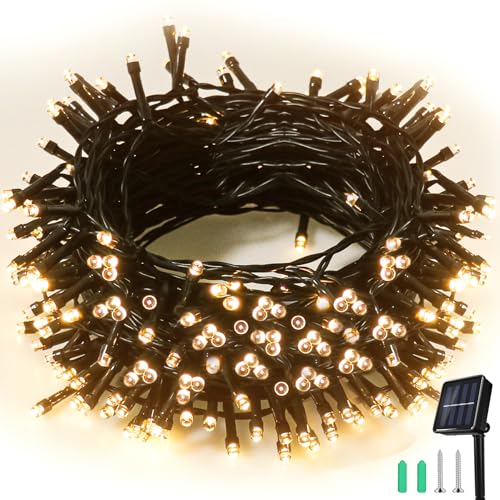 SLWOO Solar Weihnachtsbeleuchtung Außen - 20M 200 LED Lichterkette...