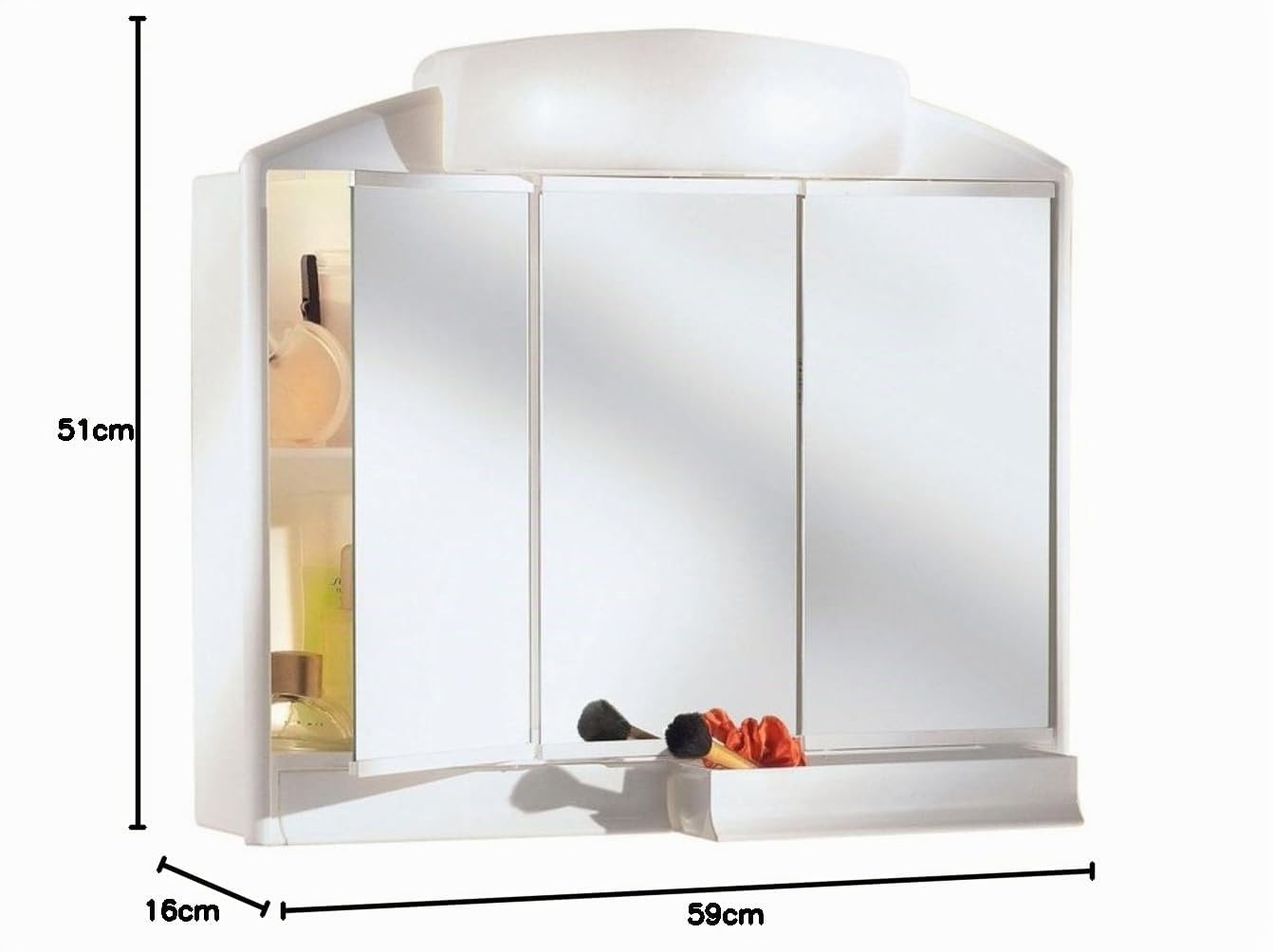Jokey M256634 Rando Armoire de Salle de Bain 3 Portes avec éclairage