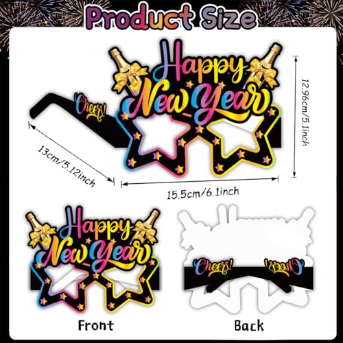 Happy New Year’s Eve Glasses 2026 - Pack Of 16 | New Year’s Eve Party Supplies 2026 | Happy New Year Glasses 2026, Happy New Year Decorations 2026 | New Year’s Glasses, New Year’s Eve Decorations - Image 3