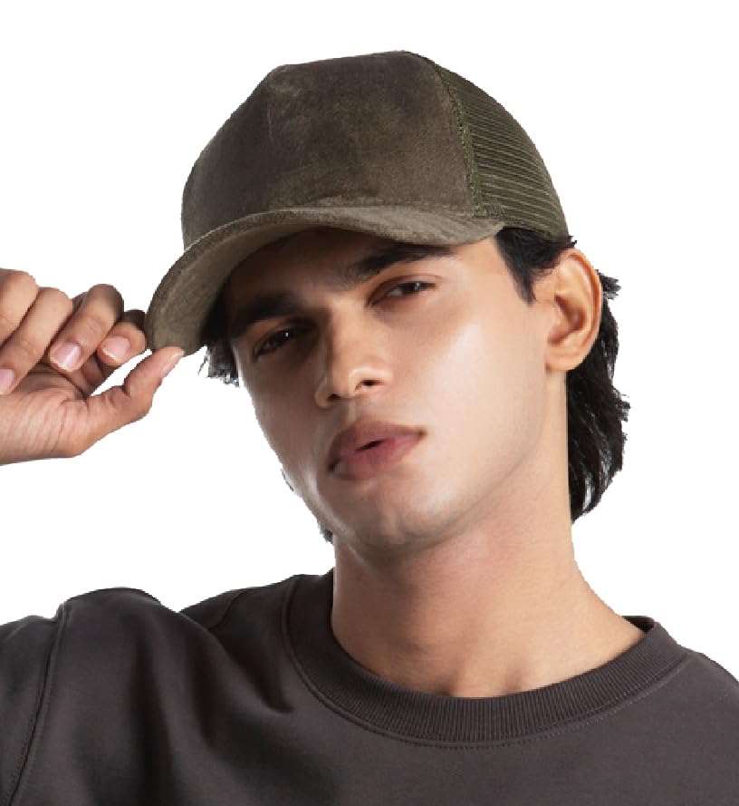 Image of Suede Mesh Back Baseball Caps for Men Women Trendy Trucker Hats Dad Hat Sports Hat Breathable Snapback Hats 2025