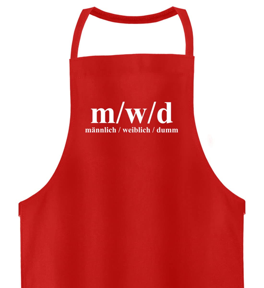M/W/D - Grembiule da barbecue maschio, femminile, dumm - di alta qualità, rosso fuoco, One Size