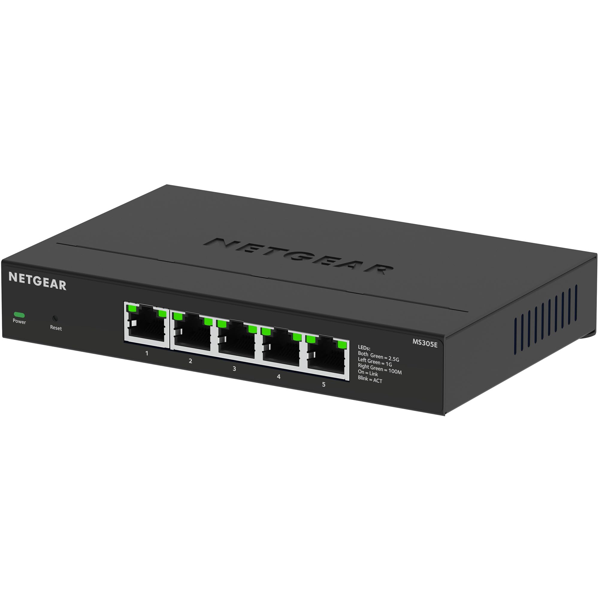 NETGEAR (MS305E) Switch Plus 5 ports Multi-Gigabit Ethernet - manageable avec 5 x 1G/2,5G, bureau ou fixation murale et protection de 5 ans