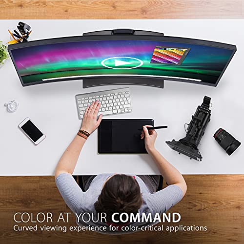 Image of ViewSonic VP3881A 38 Inch WQHD+ ColorPro Monitor, Curved IPS with 100% sRGB and Pantone Validated for Professional Graphic Design, Advanced Ergonomics, 90W USB-C, HDMI, and DisplayPort