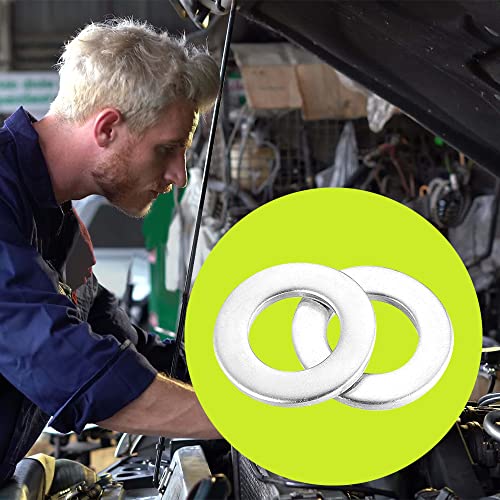 Image of 50PCS Oil Drain Plug Gasket,14mm Aluminum Engine Oil Plug Washer with Lasting Sealing,OEM#94109-14000 Crush Washer Oil Drain Plug Compatible with Honda Civic CRX Acura CL MDX