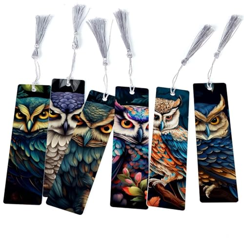 Marque-pages hibou coffret de 6 l'idée cadeau parfaite pour les passionnés de livres