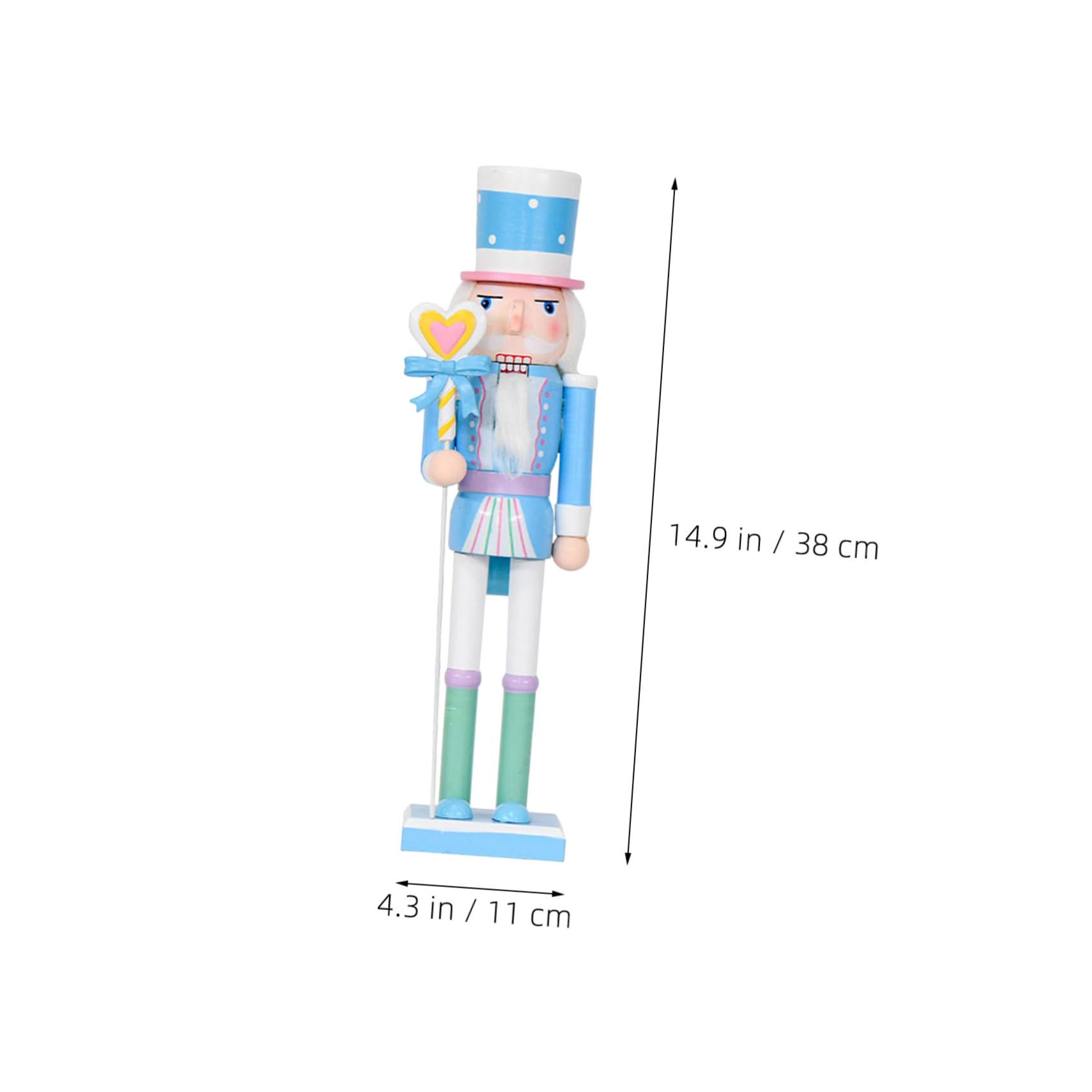 ULTECHNOVO 2pezzi Schiaccianoci Soldato in Legno Ornamenti Natalizi Pastello Decorazioni Tavolo per Feste di Natale Statuette di Caramella Soldato Bomboniere di Schiaccianoci
