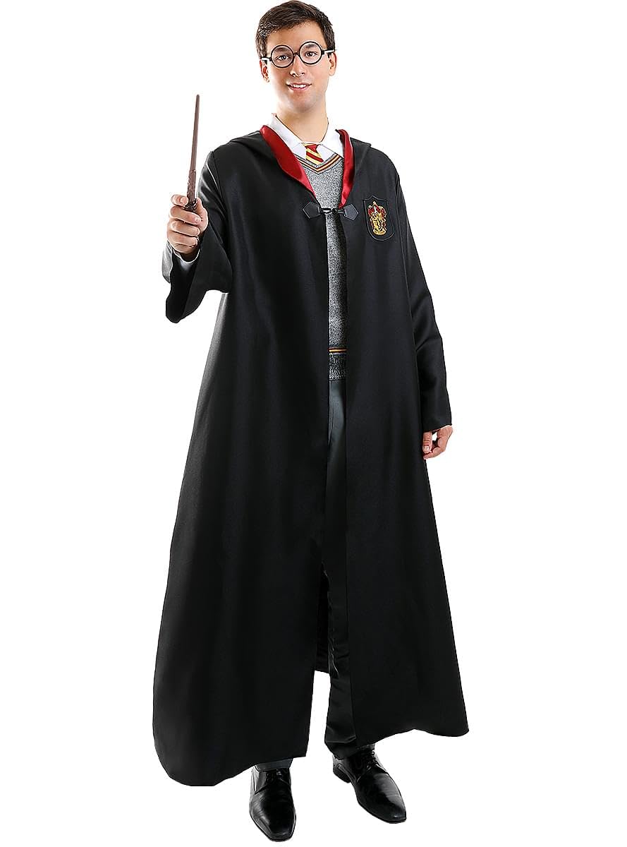 Funidelia | Harry Potter Kostüm 100% OFFIZIELLE für Herren und Damen Film und Serien, Zauberer, Gryffindor, Hogwarts - Farben: Schwarz, Zubehör für Kostüm - Lustige Kostüme für deine Partys