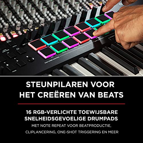 M-Audio Oxygen Pro 61- USB MIDI keyboardcontroller met 61 toetsen met beatpads, toewijsbare MIDI knobs,buttons&faders en… - Image 5