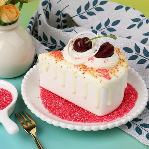 Image of Red Sanding Sugar Sprinkles, 4.6 oz Edible Sparkling Sugar Crystals for Baking Topping, Cupcakes, Cookies, Ice Cream & Cake Decorating, Wedding Party Valentines Christmas Supplies