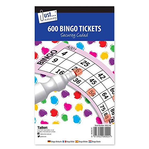 JMS we create smile Bingo Book Jumbo Pad 600 Tickets - Big, Bold, Easy to read numbers (Grey, 7)