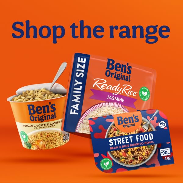 BEN'S ORIGINAL READY RICE Coconut Jasmine Family Size Rice, Easy Dinner Side, 17.3 oz Pouch (Pack of 6)