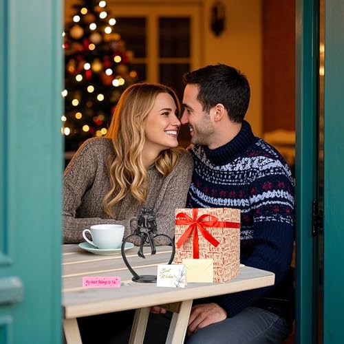 Gifts for Wife, Kissing Couple & Loving Heart Statue Cast Iron Sculpture Decor, Wedding Anniversary Birthday Gifts for Wife Women Girlfriend Her, Wedding Anniversary Couple Gifts - Image 5