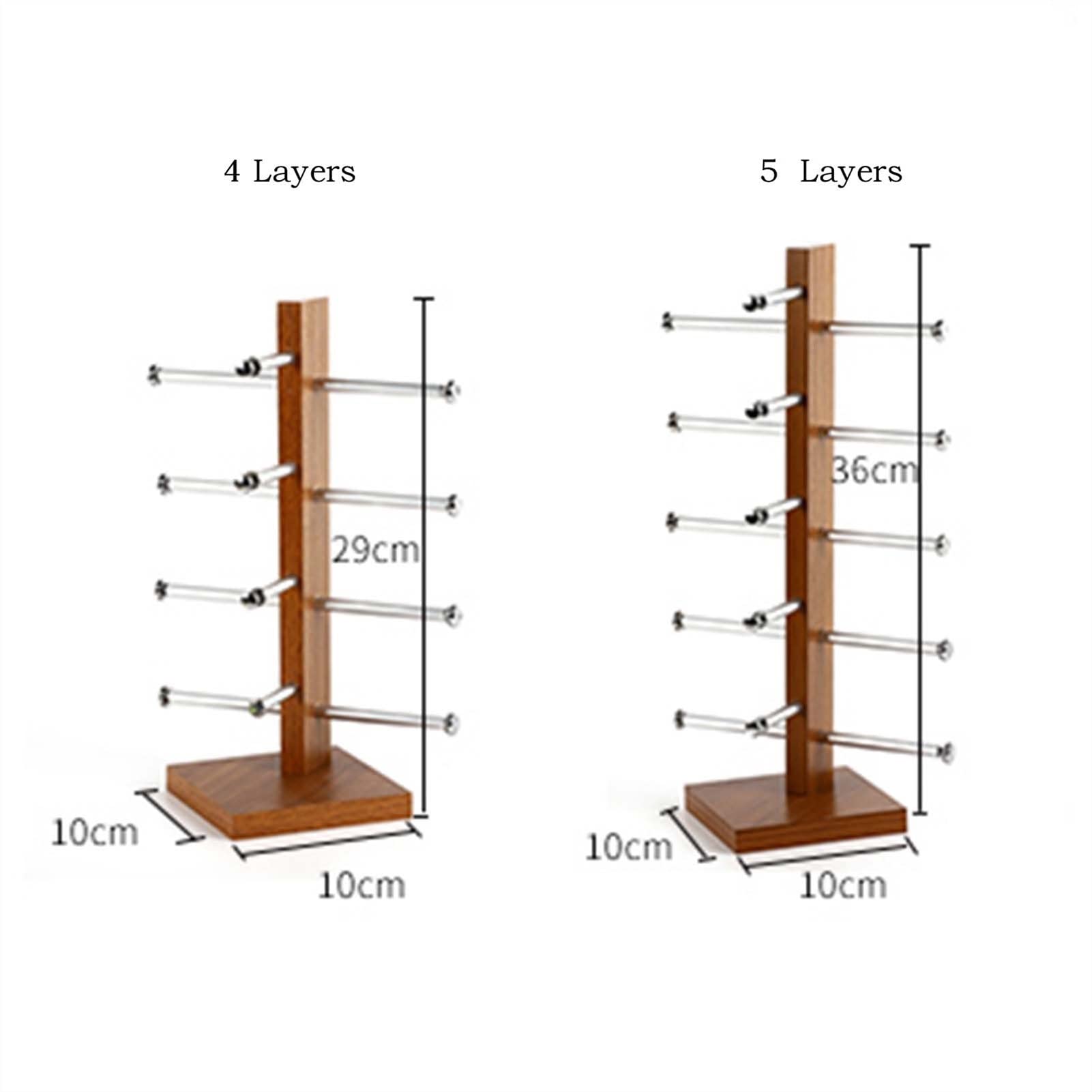 Brillenhalte Holzanzeigeständer-Display-Ständer Sonnenbrillenhalter 4/5 Vize-Gläsern Display-Rack/Regal-Baugruppe Dekorative Requisiten Brillenständer (Color : B-5 Layers)