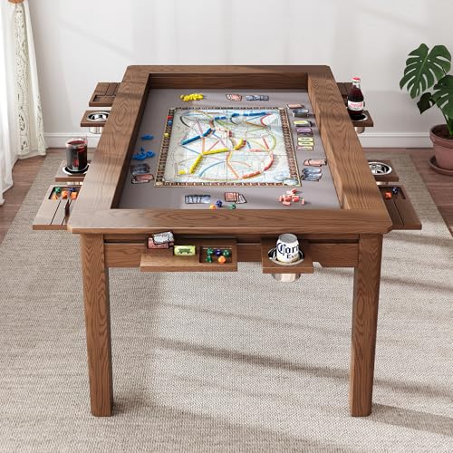 Board Game Table with Removable Table Top,64