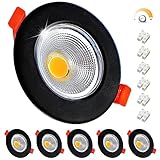 【Verbesserte Metall LED Spot】: LED Einbaustrahler nimmt schwarz matt Prozess Aussehen Design, rostfrei und langlebig, Metallschale Wärmeableitung ist besser. Darüber hinaus ist die led spots mit einem hochwertigen 60° optischen Reflektorelement zur Reduzierung von Blendung ausgestattet.