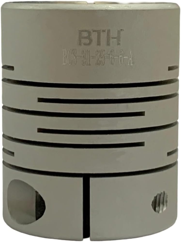 Spiral Aluminium Flexible Coupling 6mm x 6mm (Encoder, Stepper Motor) BTH BCS-31-25-6-6-A