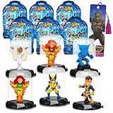 X-Men Blind Bag Party Favor Set - 6 Pk Bundle with Wolverine Mystery Mini Figures Plus Bookmark | Marvel Mini Blind Egg Toys for Kids