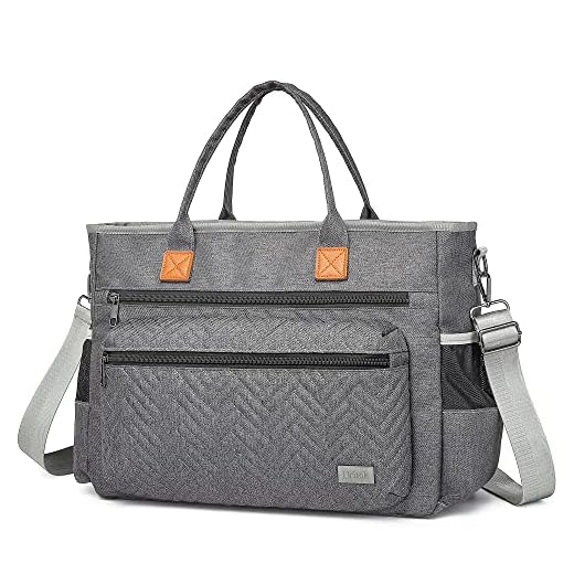 Nurse Tote Bag, Medical Supplies Shoulder Bag with Padded 15.6” Laptop Sleeve