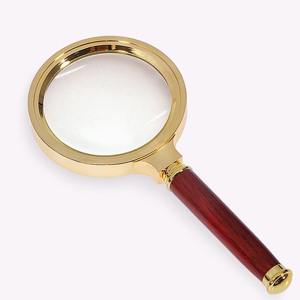 8X Handheld Reading Magnifier Optical Suitable for Children, the Elderly, Jewelry Appreciation Large Lens
