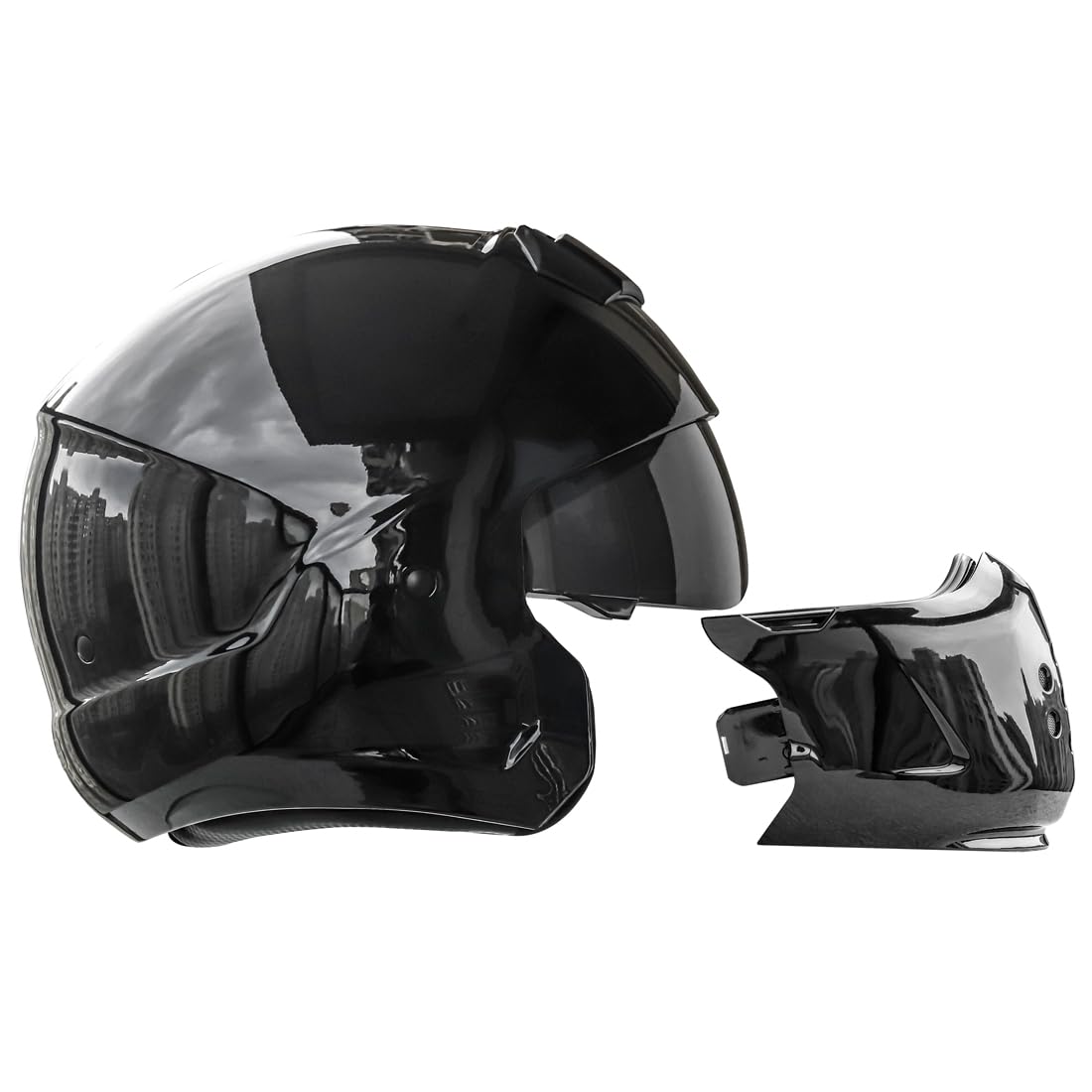 Harssidanzar 3/4 Open Face Motorbike Motorcycle Helmet Full Face ...