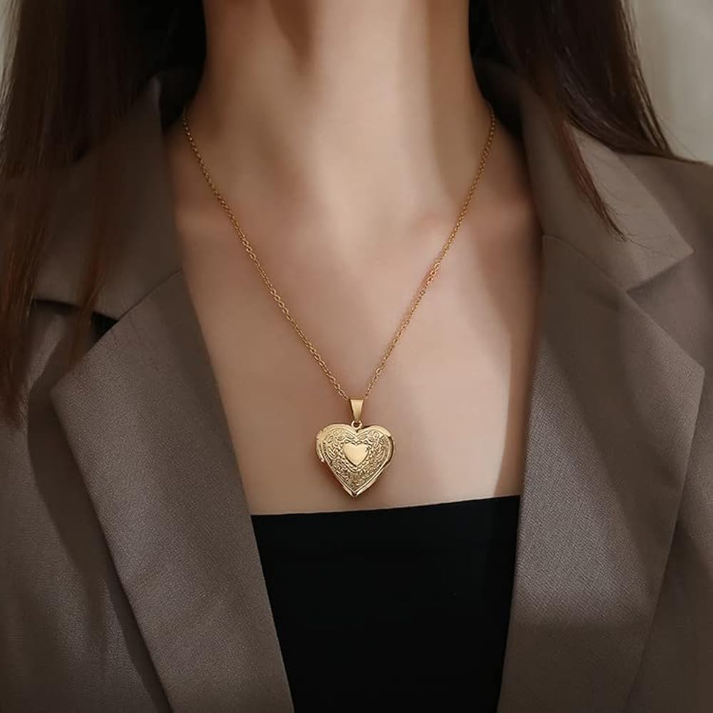 Amazon.com: Fuqimanman2020 Vintage Engraved Flower Locket