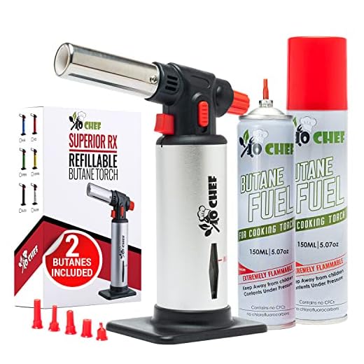 Jo Chef Kitchen Torch with Adjustable Flame