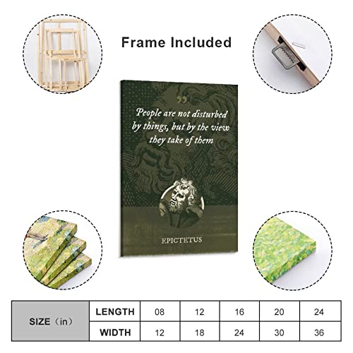 Poster Of Epictetus Sayings Inspirational Words Posters Disturb People Not By Things, But By Their V Canvas Painting Posters And Prints Wall Art Pictures For Living Room Bedroom Decor 24X36Inch(60X90 #TOP1