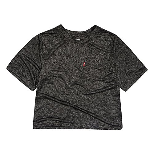 Levi's Girls' Big High Rise Graphic T-Shirt, Black, M