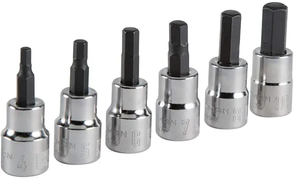 CRAFTSMAN Hex Bit Socket Set, 3/8" Drive, Metric, 6-Piece (CMMT34448)